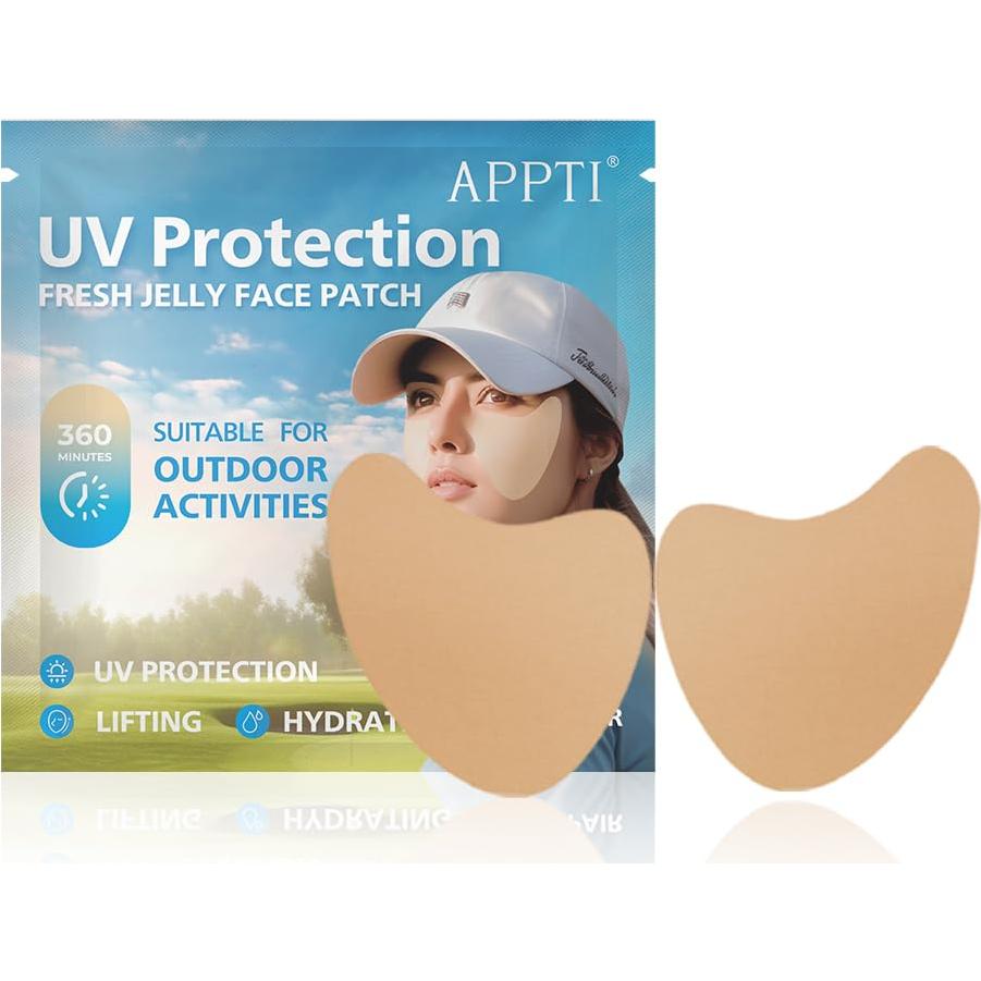 Parche Facial de Protección Solar APPTI - 5 Pares, Gel Hidratante