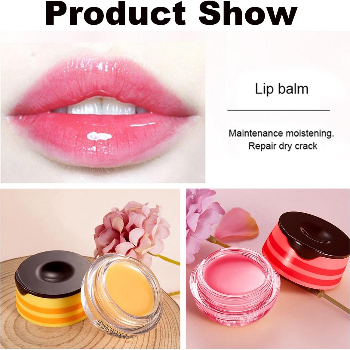 Bálsamo Labial Hidratante FYEBOO 2PCS Fresa y Miel 81.9g