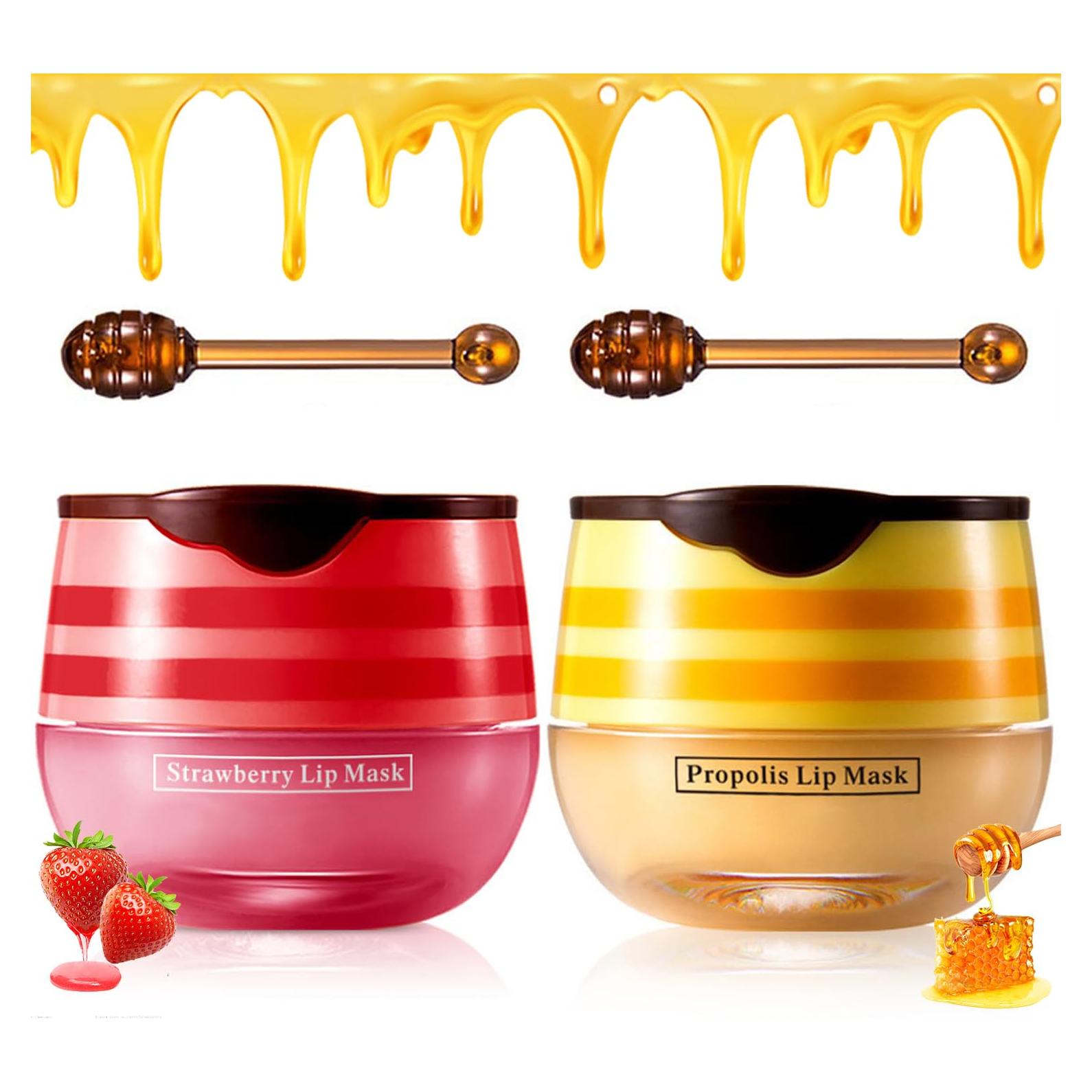 Bálsamo Labial Hidratante Tiejdhr Fresa y Miel 2 Piezas