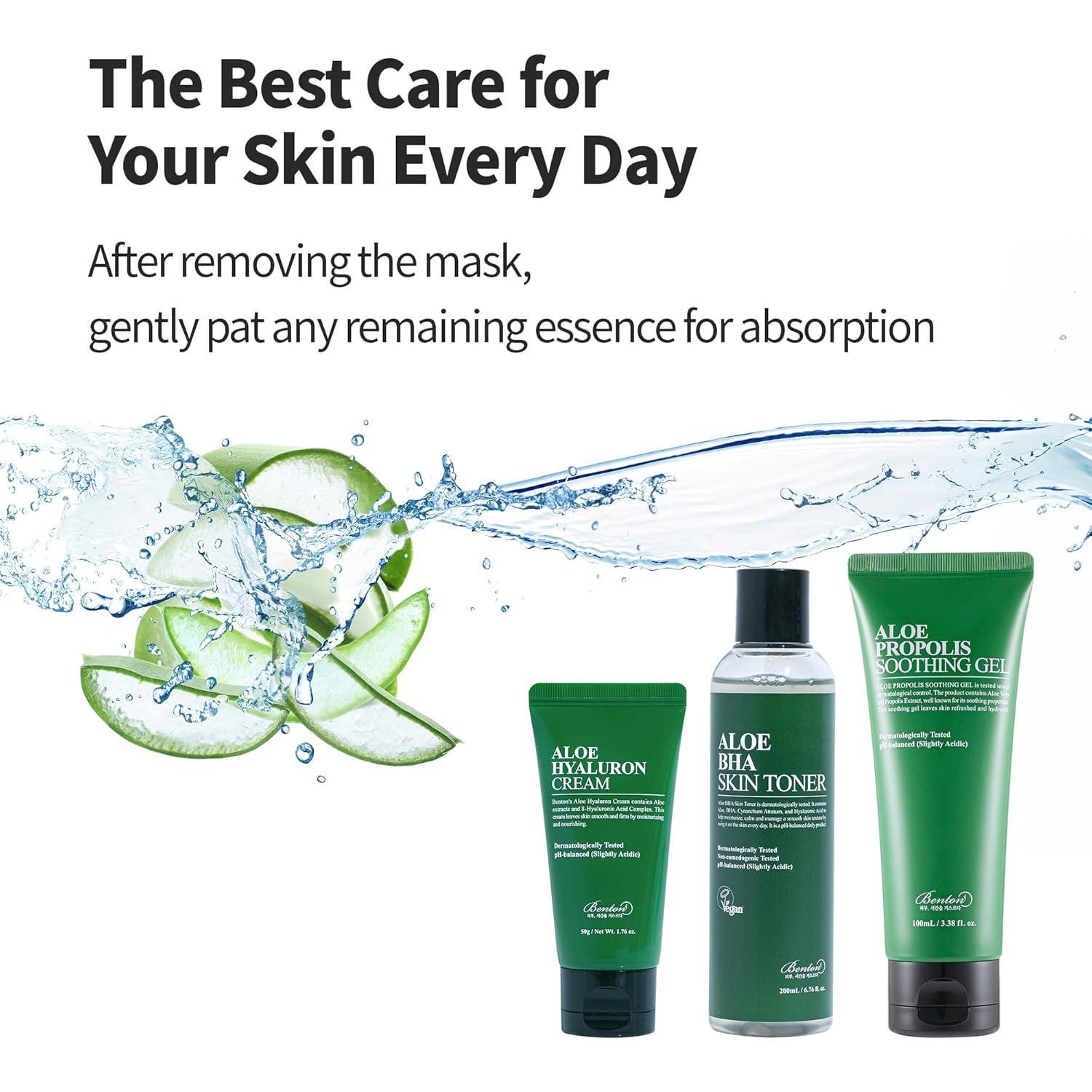 Mascarilla Hidratante de Aloe Benton 10 Paquetes 230g