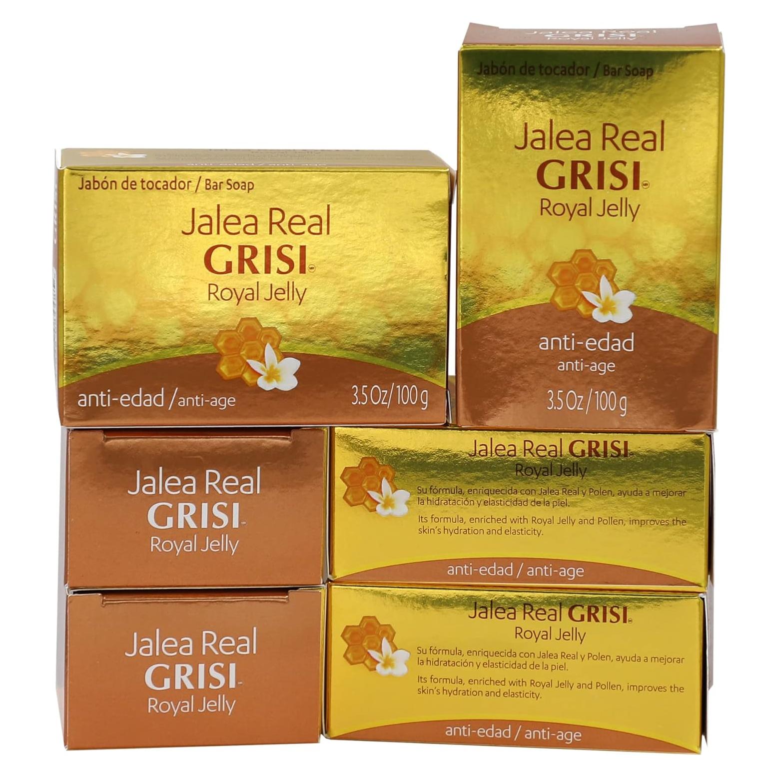 Jabón de Jalea Real Grisi - Hidratante y Suavizante 6x99g