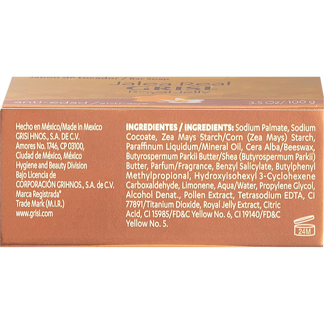 Jabón de Jalea Real Grisi - Hidratante y Suavizante 6x99g