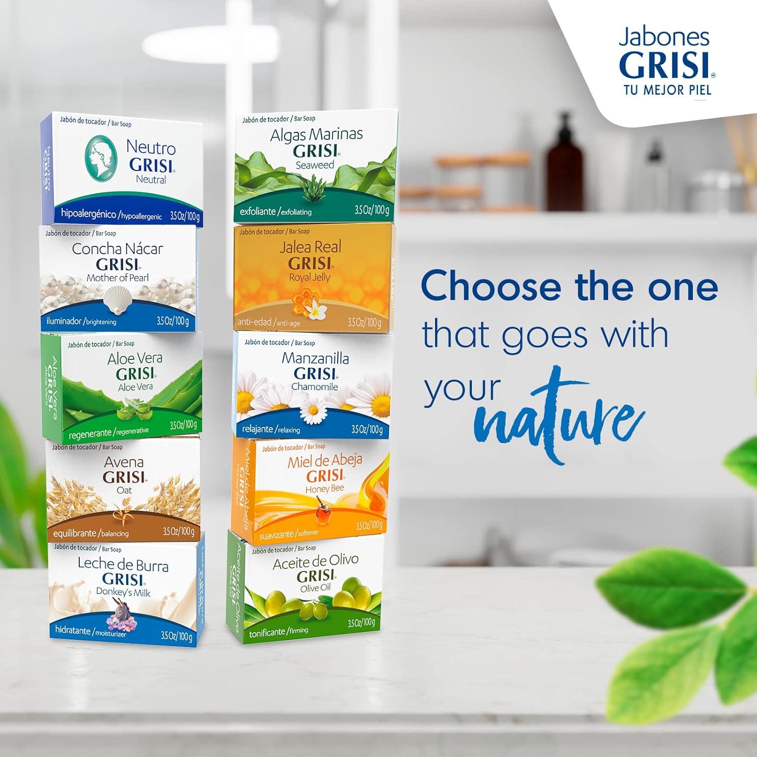 Jabón de Jalea Real Grisi - Hidratante y Suavizante 6x99g