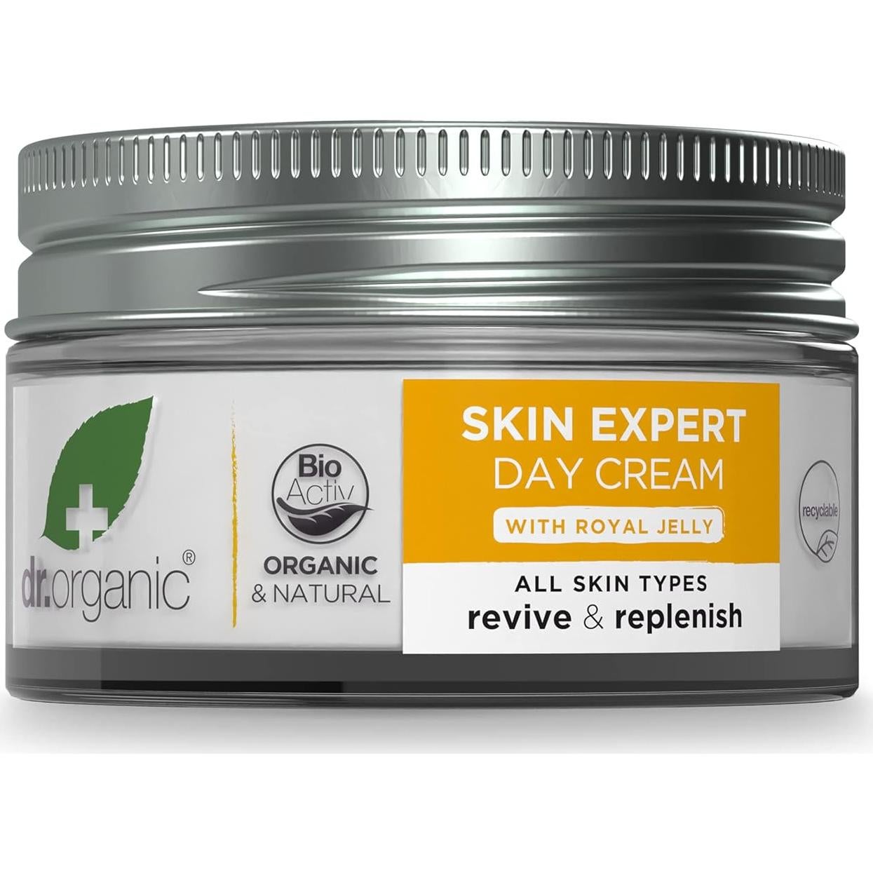 Crema de Día Hidratante Dr Organic 50ml con Jalea Real