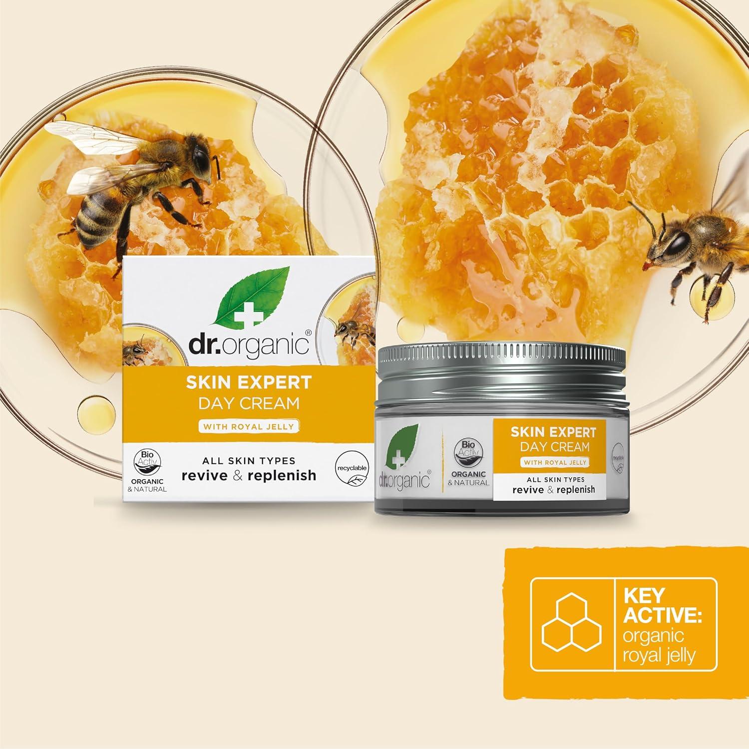 Crema de Día Hidratante Dr Organic 50ml con Jalea Real