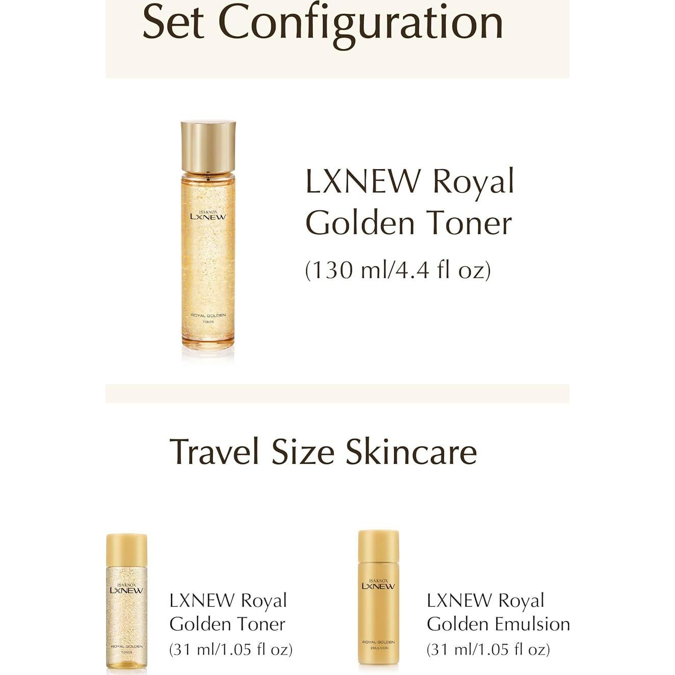 ISA KNOX LXNEW Juego de Tónicos Dorados Reales 192.5 ml - Cuidado Facial