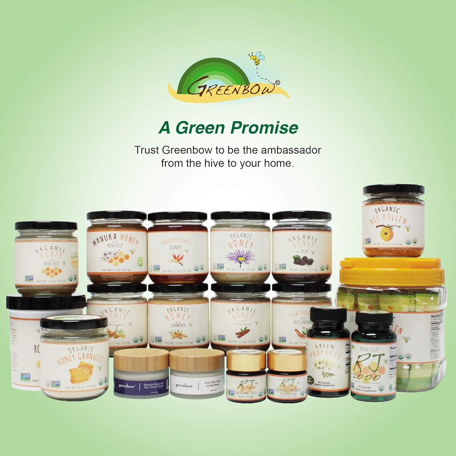 Polvo de Jalea Real Orgánica Greenbow 42g - Certificado USDA