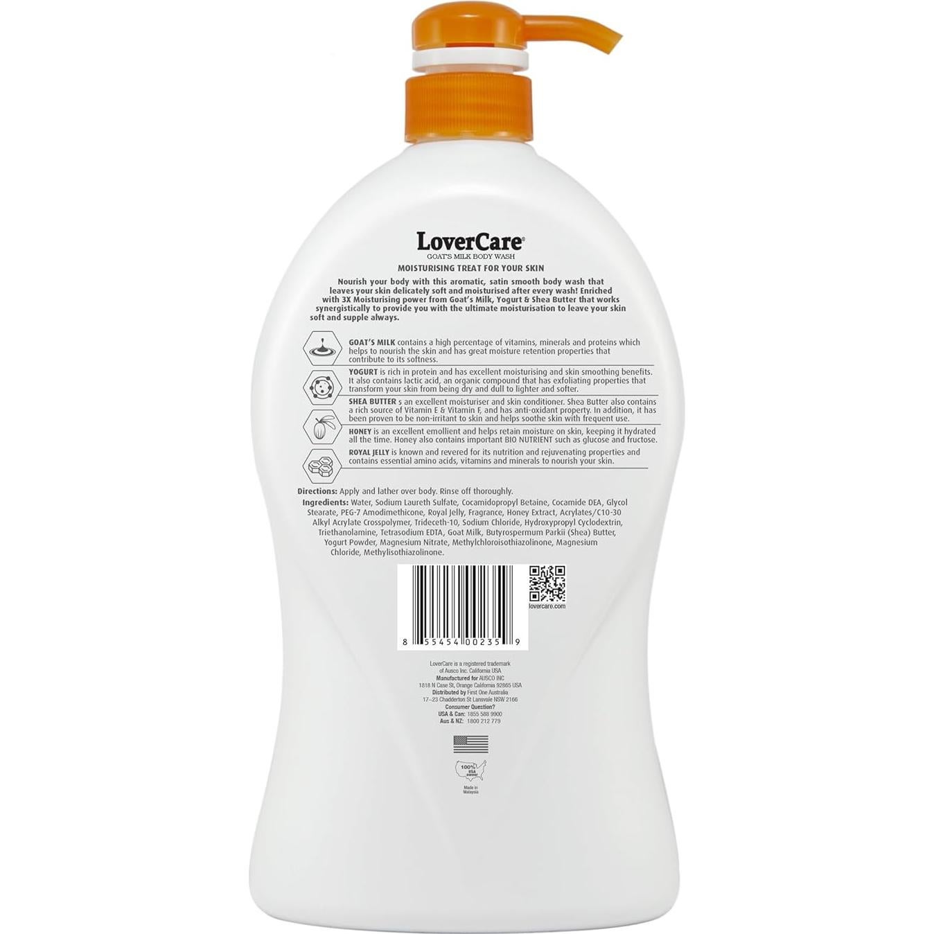 Loción Corporal de Cabra First One 800ml con Jalea Real y Miel