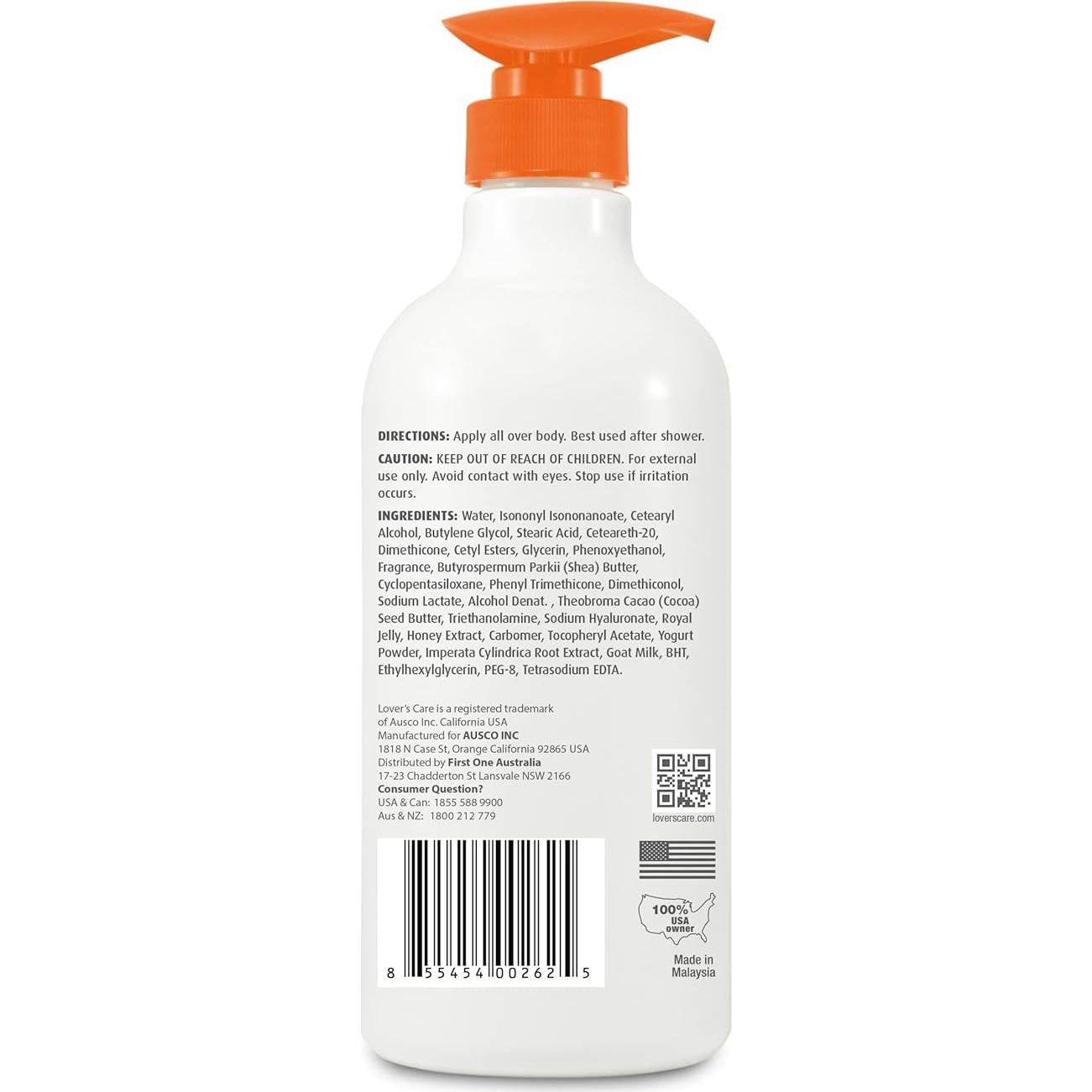 Loción Corporal de Cabra First One 800ml con Jalea Real y Miel