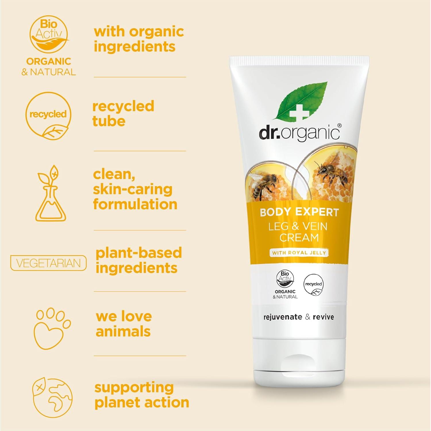 Crema Bioactiva para Piernas Dr Organic 200ml - Varices