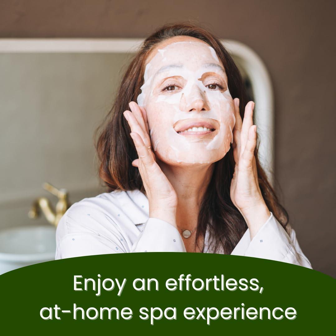 Mascarilla Facial Yu-Be de Konjac Aloe Vera - 3 Hojas Hidratantes