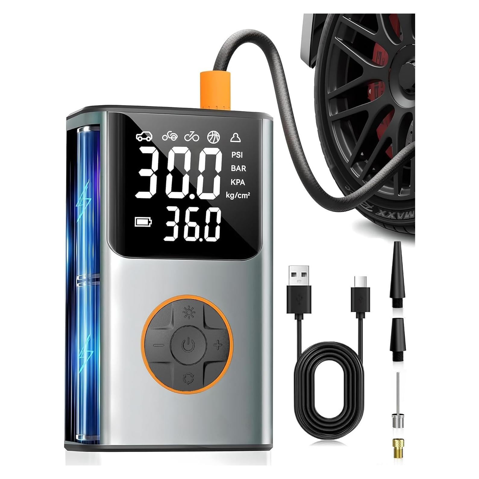 Compresor de Aire OFISPEED Portátil 150 PSI con Pantalla LCD