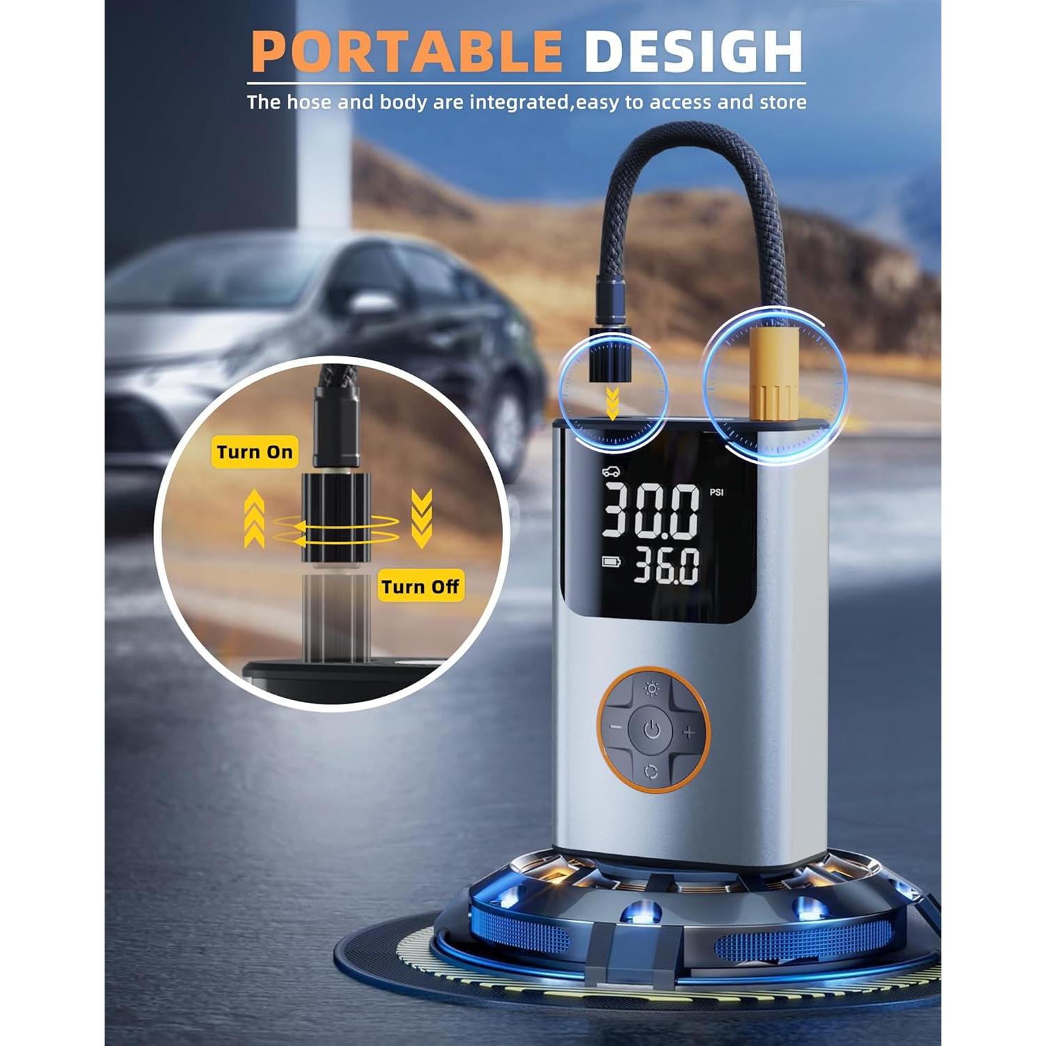 Compresor de Aire OFISPEED Portátil 150 PSI con Pantalla LCD