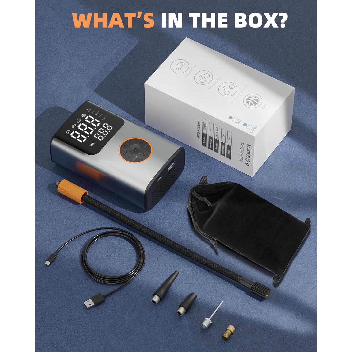 Compresor de Aire OFISPEED Portátil 150 PSI con Pantalla LCD