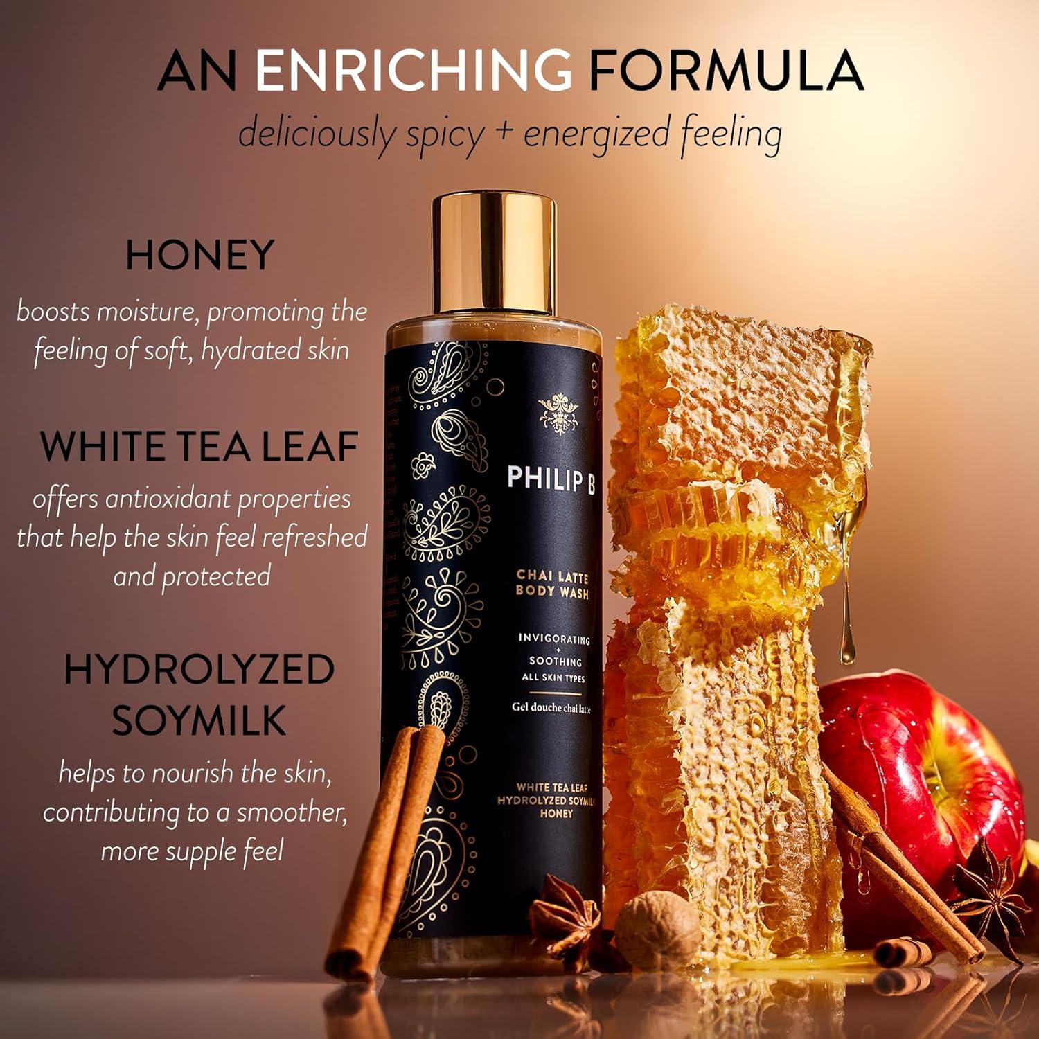 Jabón Corporal PHILIP B Chai Latte 340ml - Revitalizante y Calmante