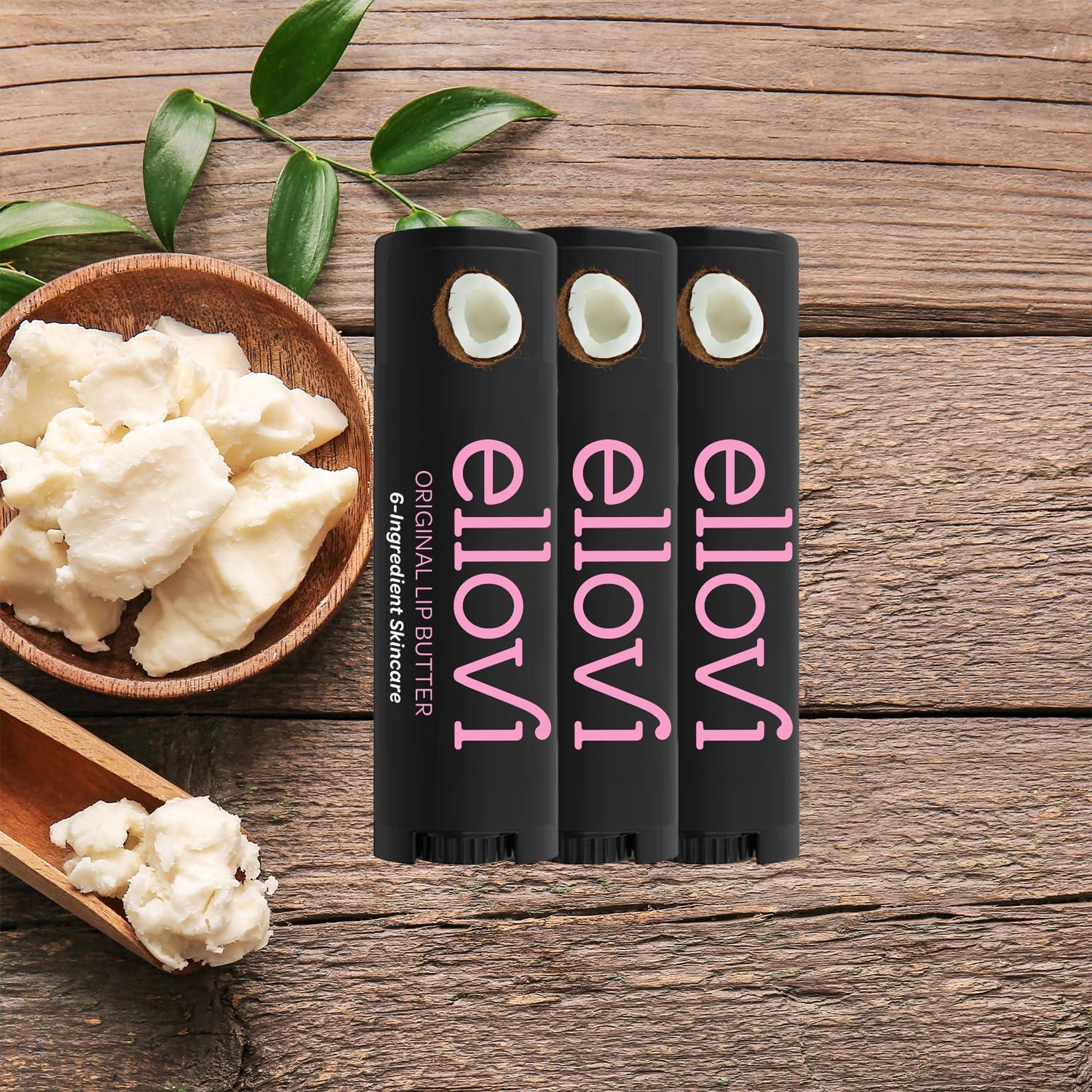 Mantequilla de Labios Natural Ellovi 3-Pack 100% Vegana