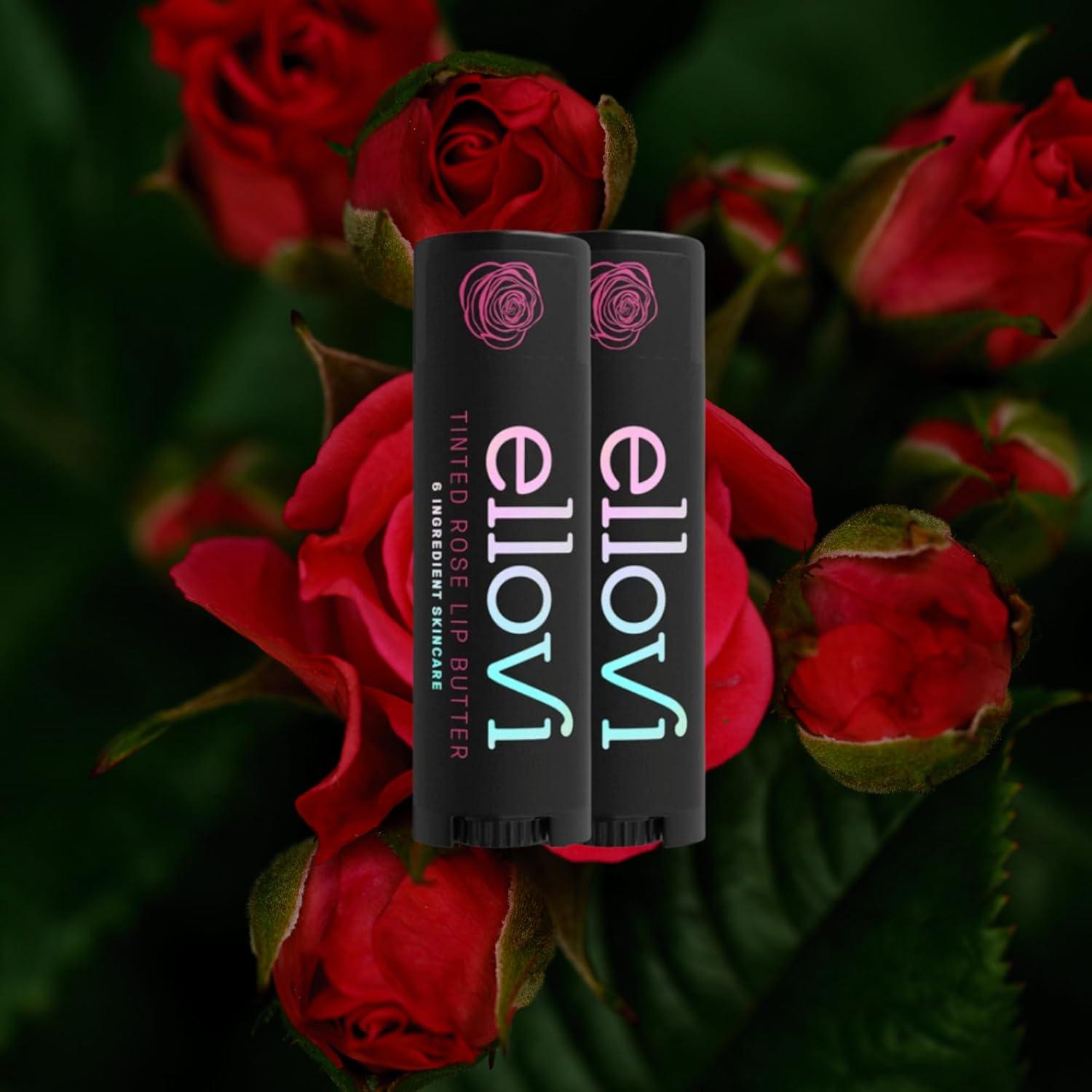 Mantequilla de Labios Vegana Ellovi - Tinte Rosa Silvestre 2 Unidades