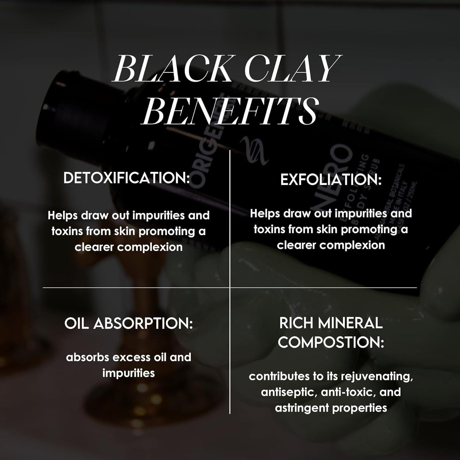 Exfoliante Corporal Nero 100% Natural con Arcilla Negra 221g