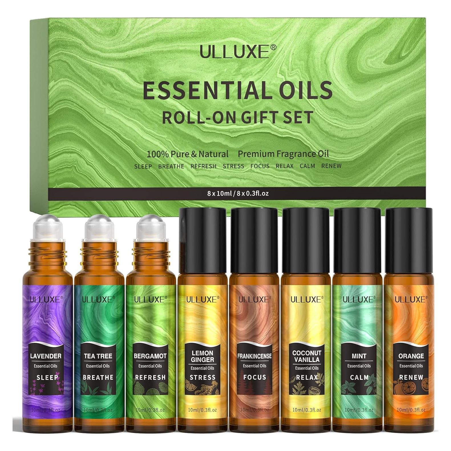Set de Aceites Esenciales Roll On ULLUXE - 8 Aromas Naturales