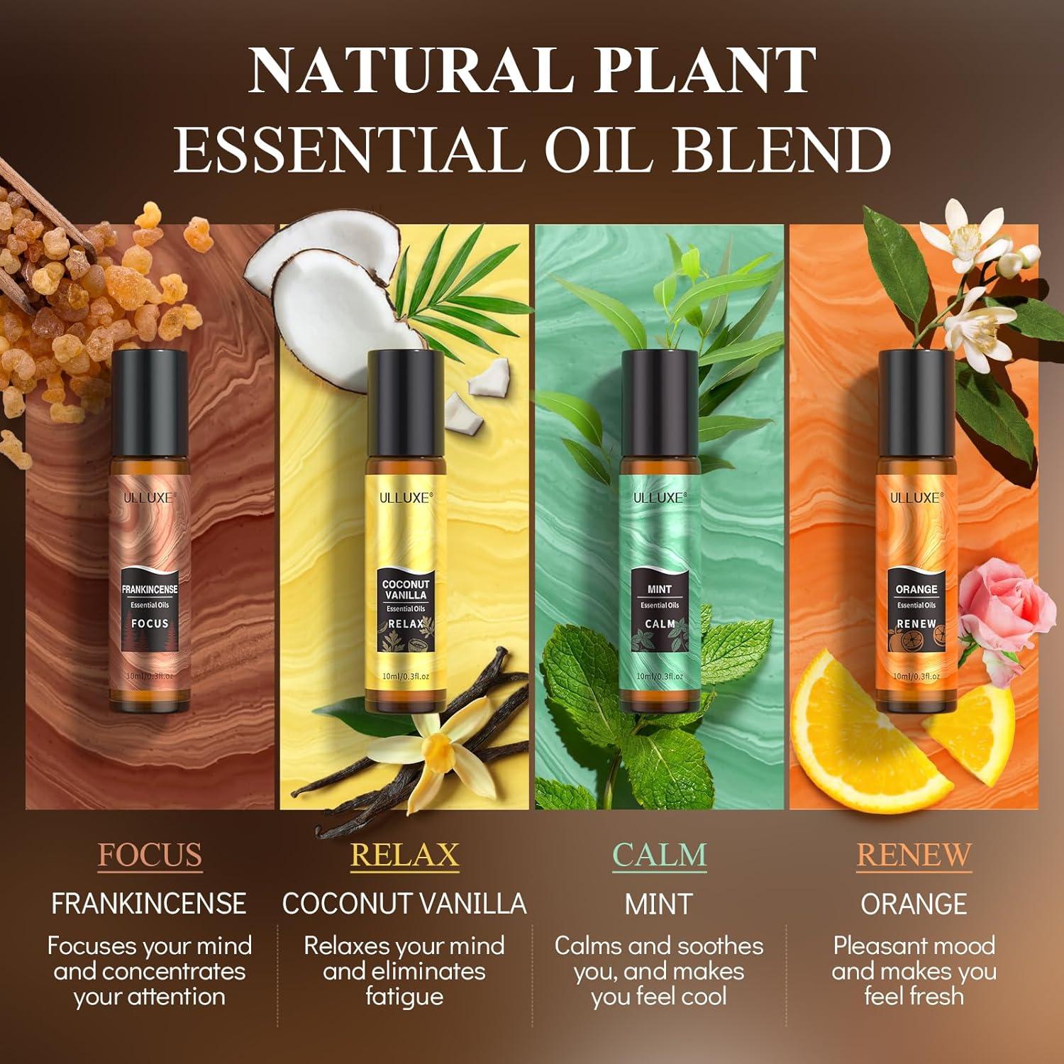 Set de Aceites Esenciales Roll On ULLUXE - 8 Aromas Naturales