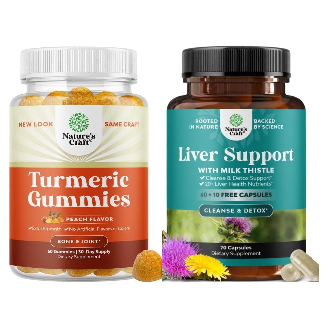 Gomitas de Cúrcuma Curcumina Natures Craft 60 Unidades