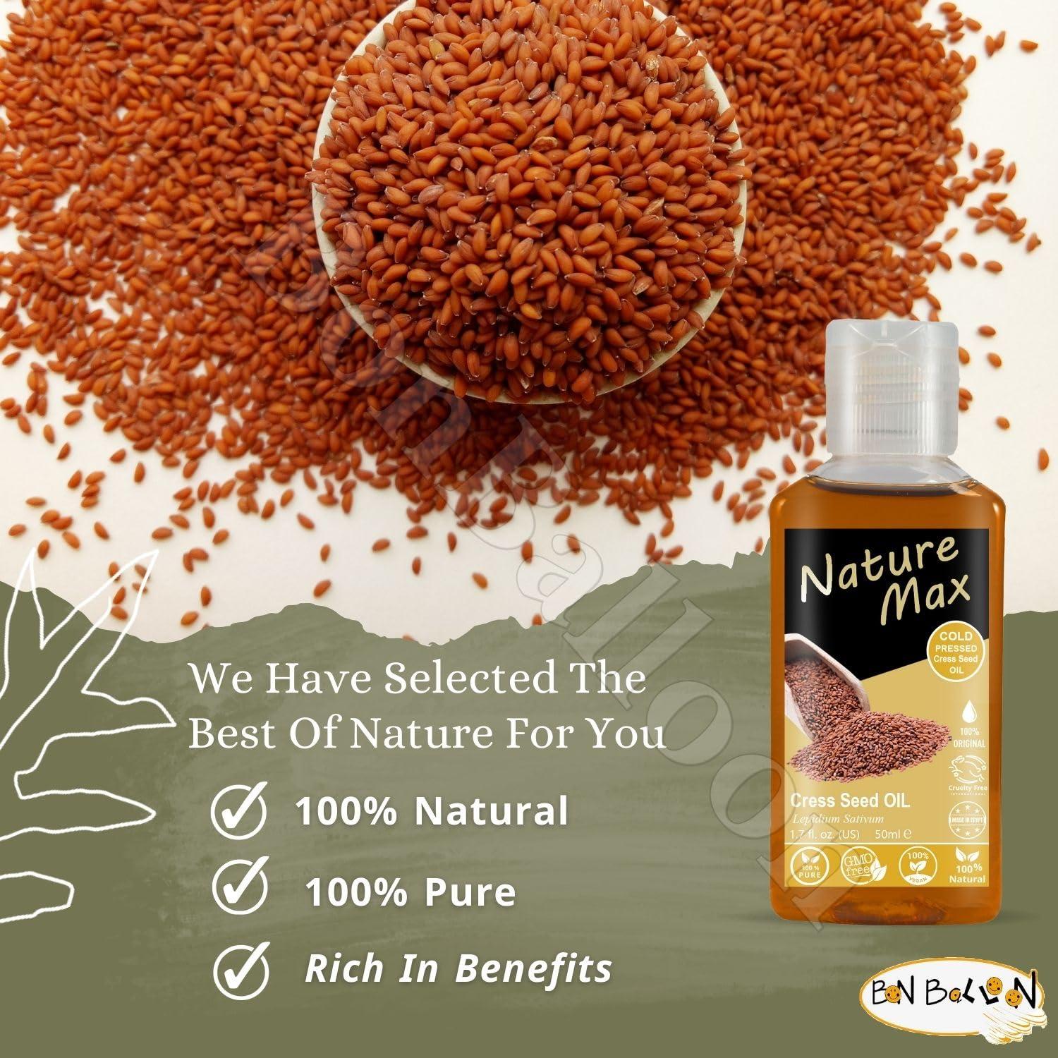 Aceite Esencial de Cress Nature Max 50 ml Puro para Cabello y Piel