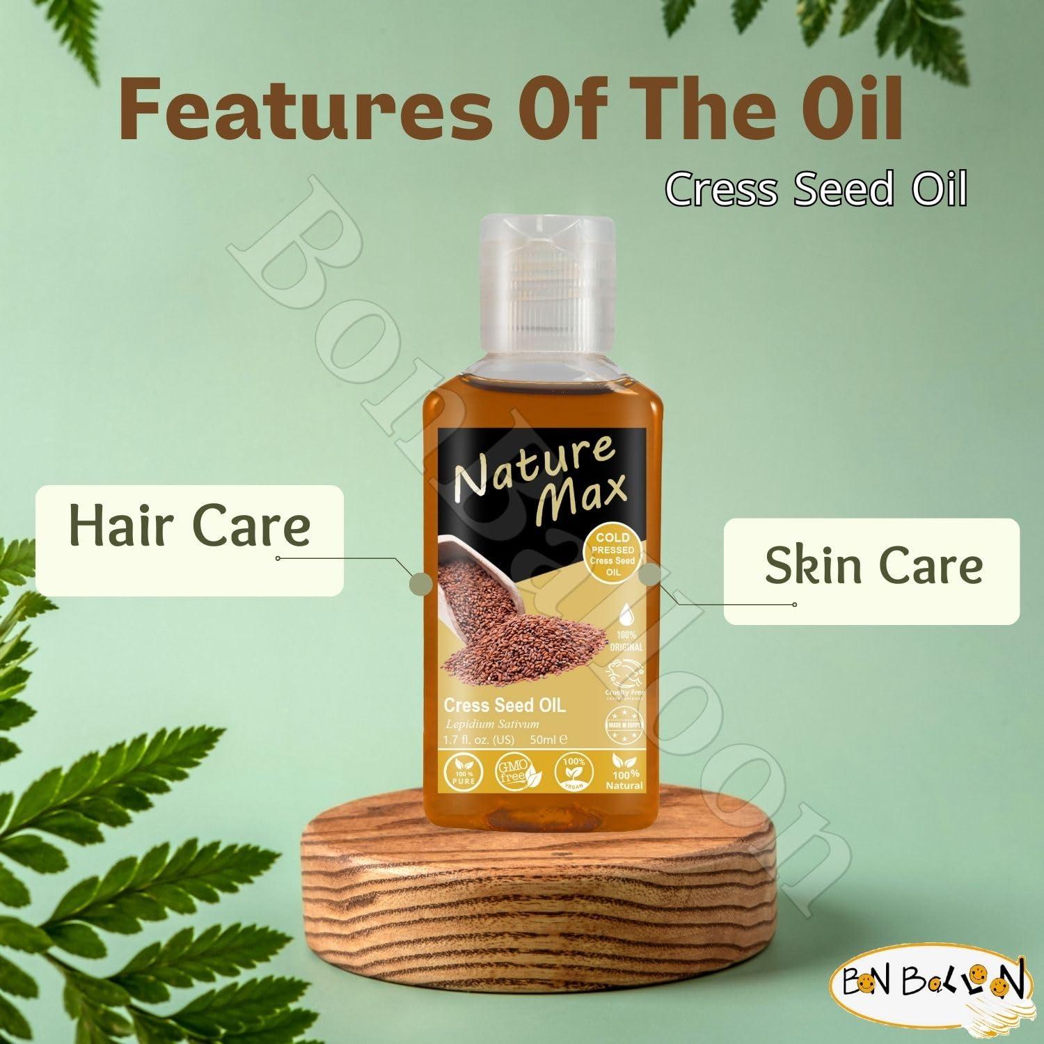 Aceite Esencial de Cress Nature Max 50 ml Puro para Cabello y Piel