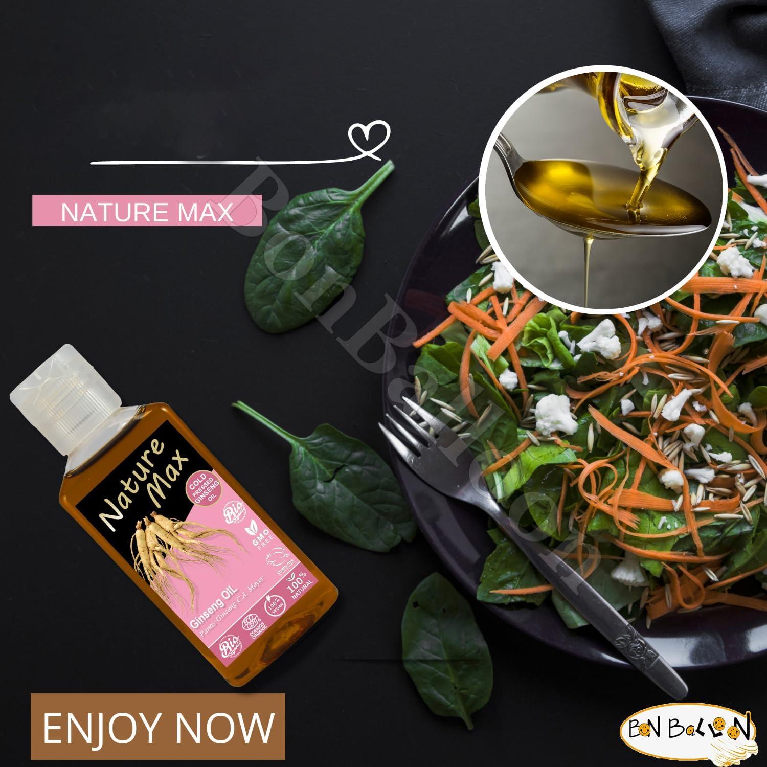 Aceite de Ginseng Nature Max 100% Puro 80 ml Prensado en Frío