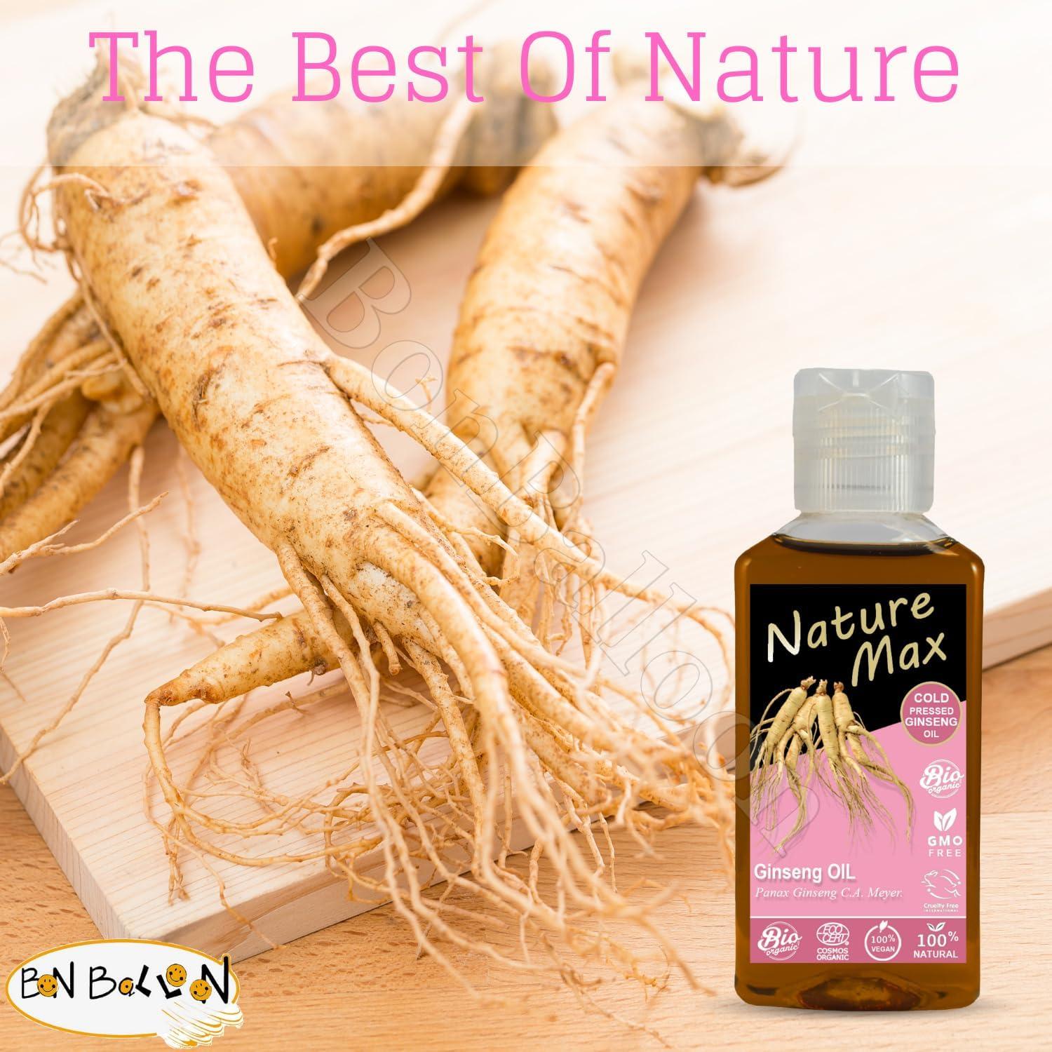Aceite de Ginseng Nature Max 100% Puro 80 ml Prensado en Frío