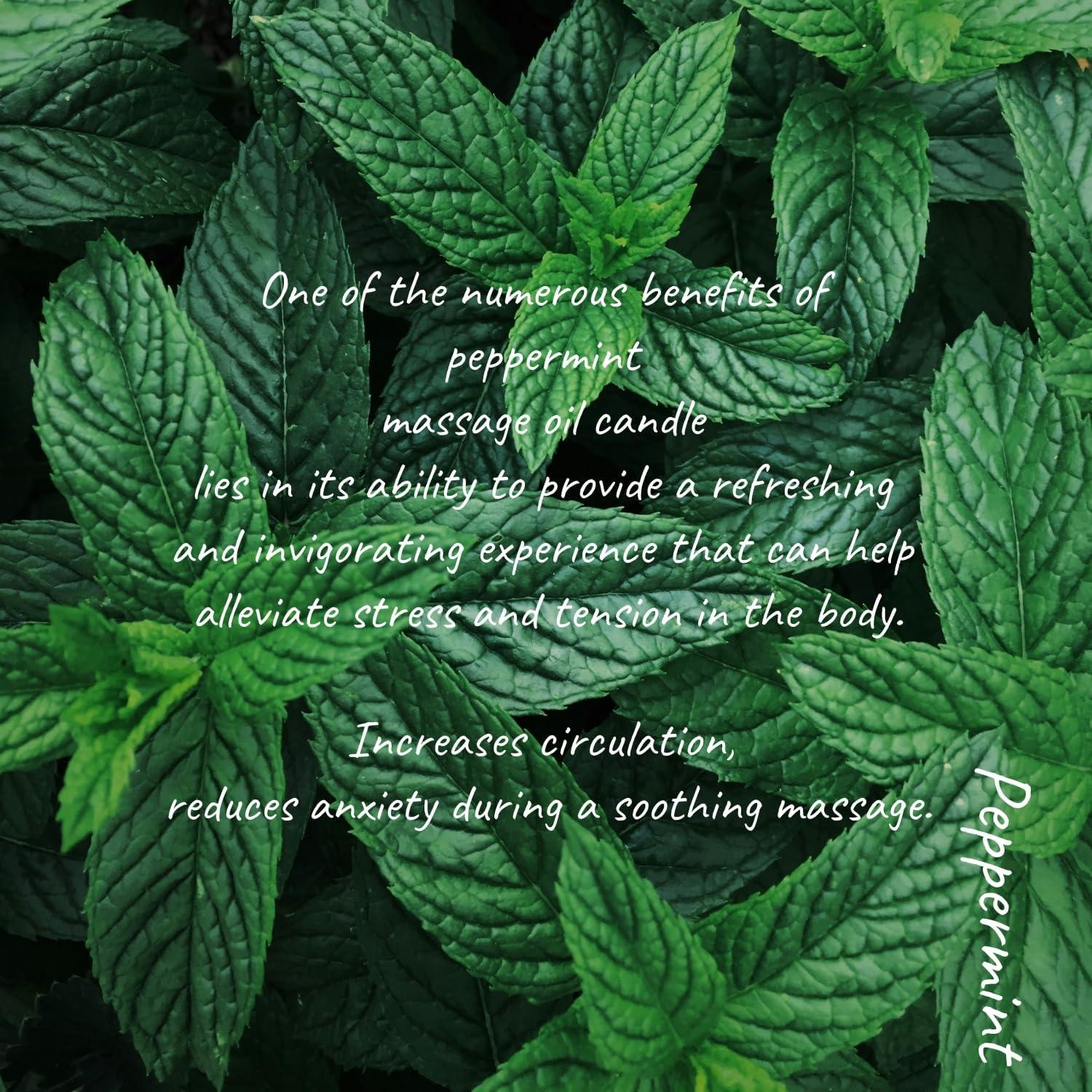 Vela de Aceite de Masaje MELONY 230g - Aroma Menta Natural