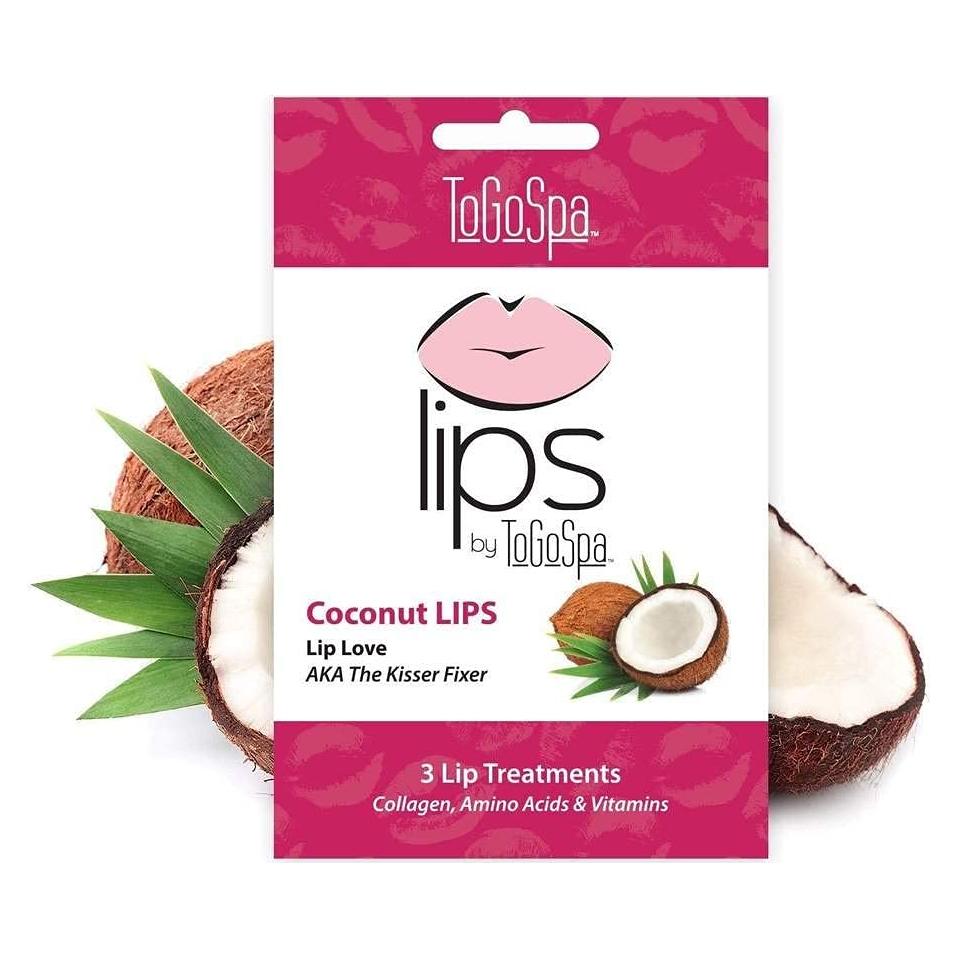 Mascarilla Labial ToGoSpa Colágeno y Ácido Hialurónico Coco - 3 Unidades