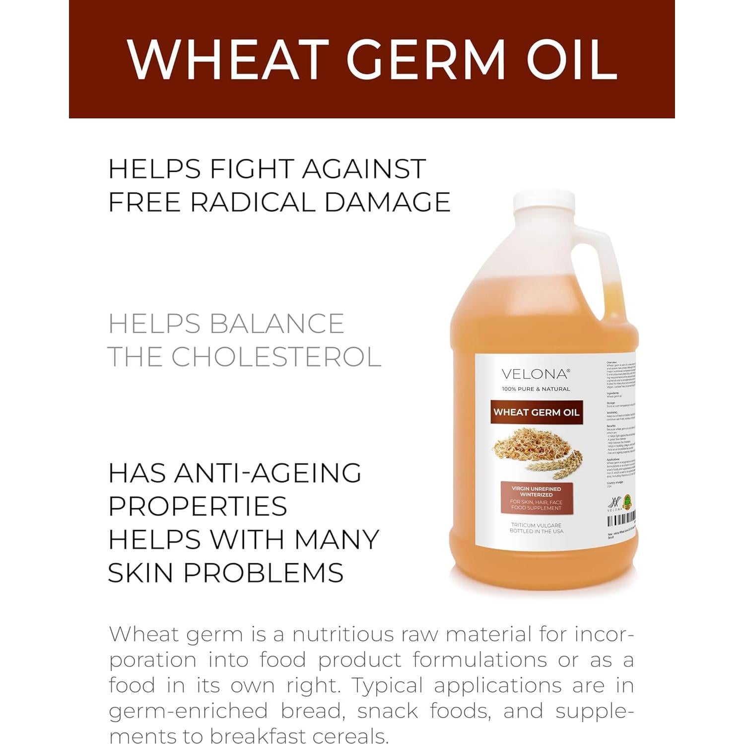 Aceite de Germen de Trigo Velona 3.5L 100% Puro y Natural