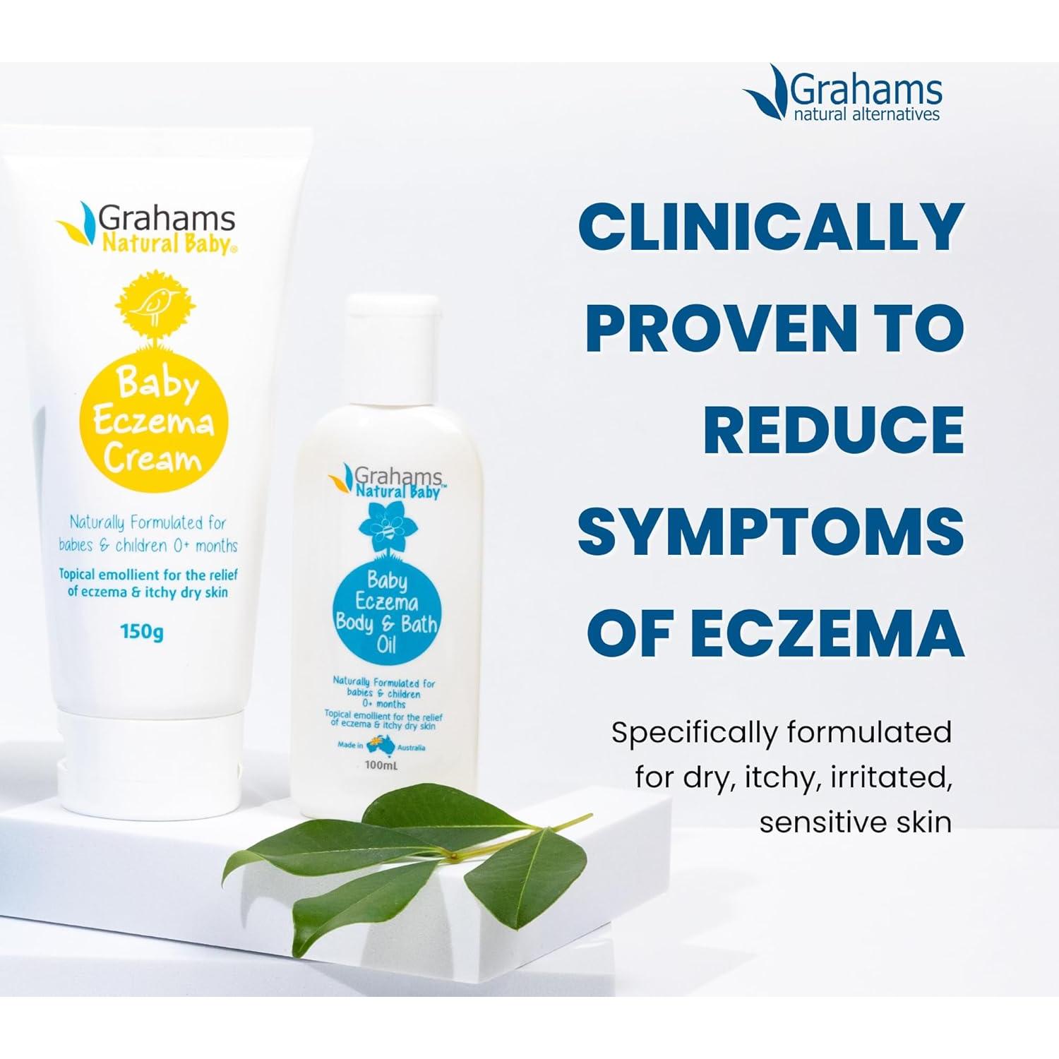 Aceite Corporal y de Baño Grahams para Bebés 95g - Eccema y Costra Láctea