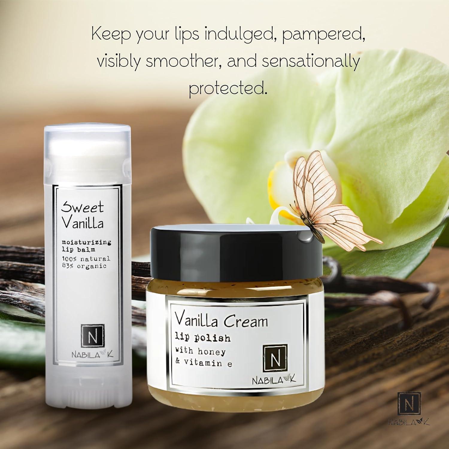 Conjunto de Labios Kisses Nabila K - Pulido y Balsamo Vainilla