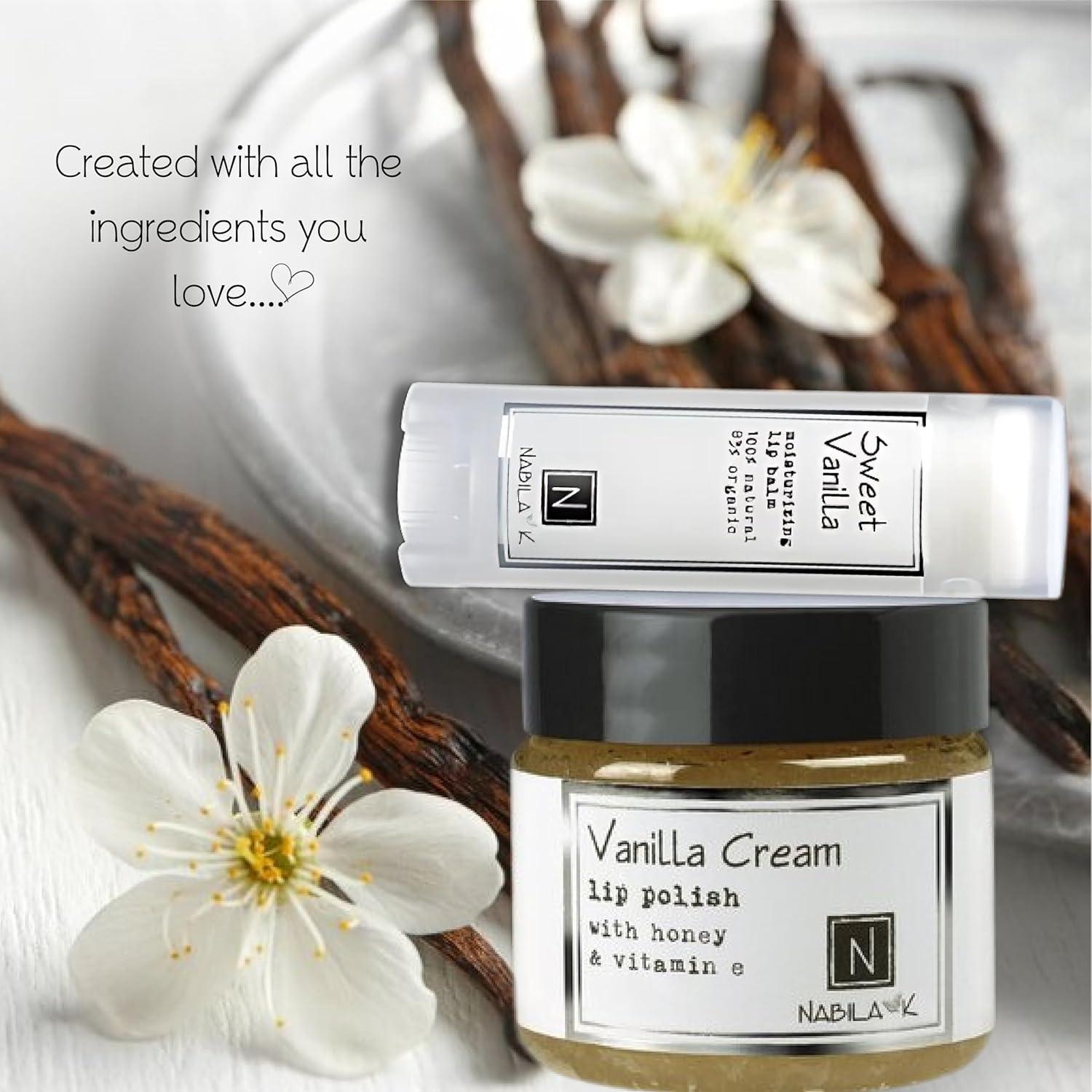 Conjunto de Labios Kisses Nabila K - Pulido y Balsamo Vainilla