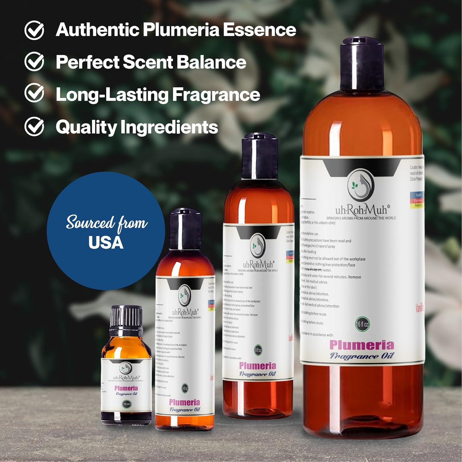 Aceite de Fragancia Plumeria uhRohMuh 118ml - Aroma Floral Exótico