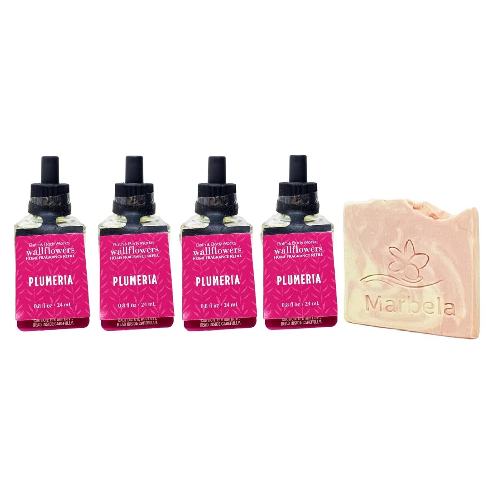 Recarga Fragancia Wallflowers Plumeria Bath & Body Works 4 Bombillas