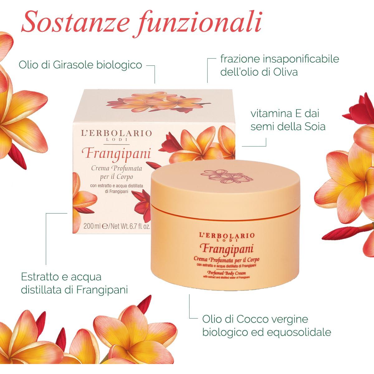Crema Corporal L'Erbolario Frangipani 240 g - Hidratante Piel Seca