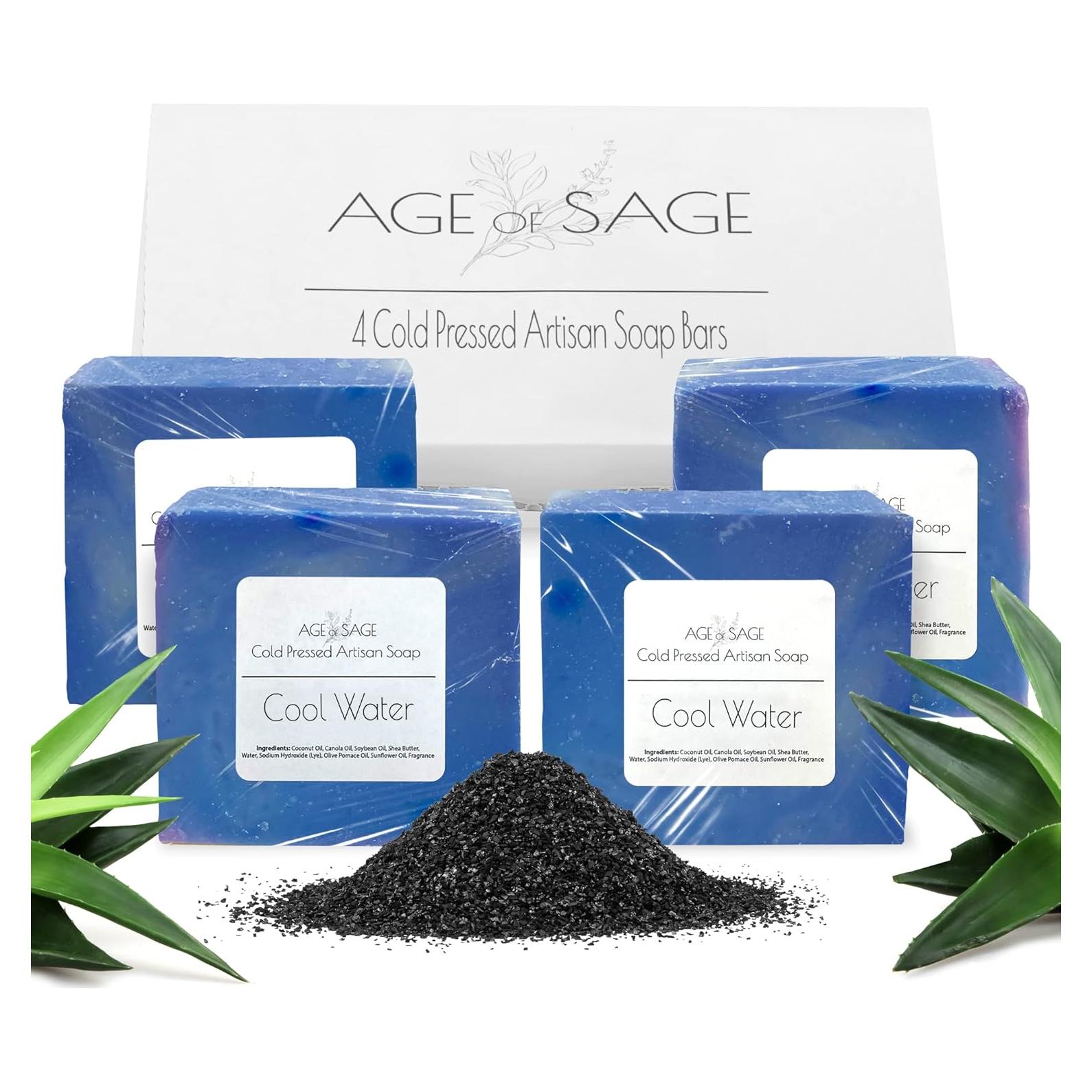 Juego de Jabones Artesanales Age of Sage - 4 Piezas Agua Fresca