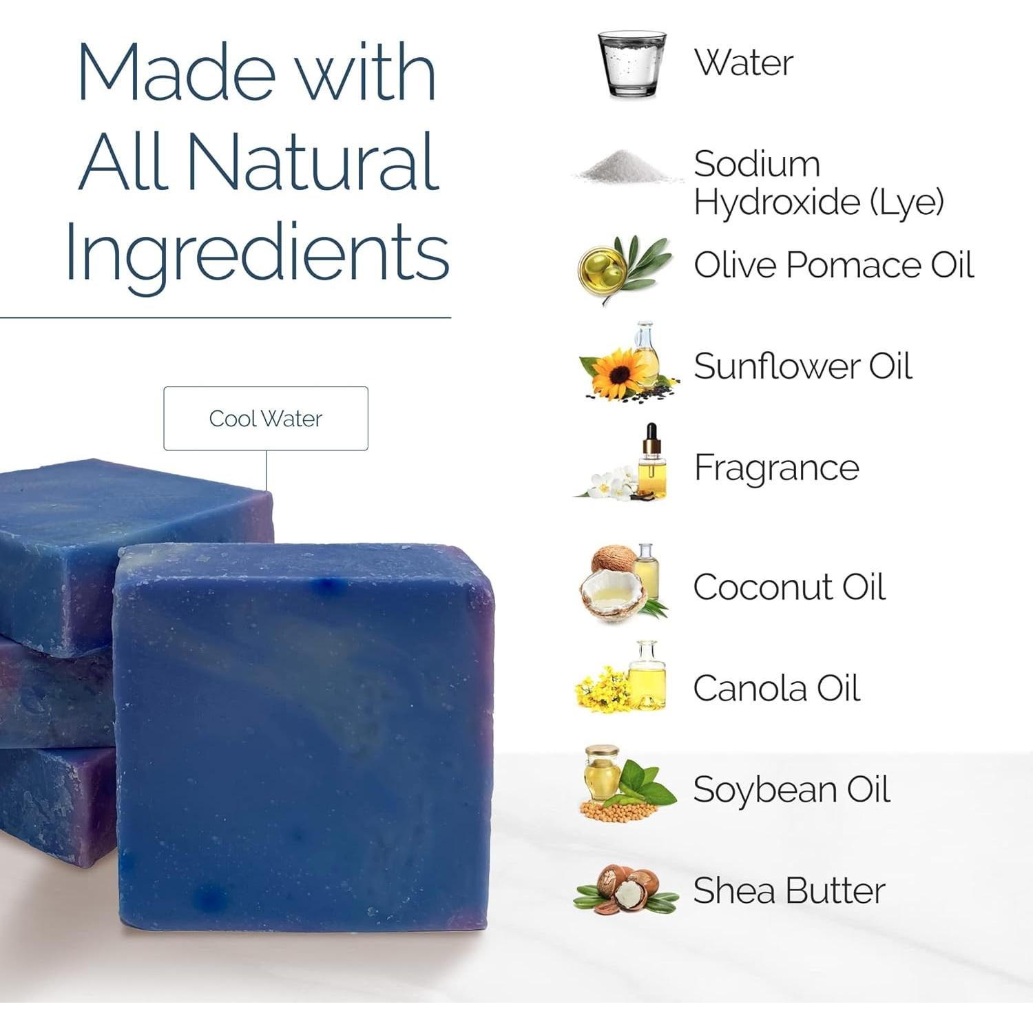 Juego de Jabones Artesanales Age of Sage - 4 Piezas Agua Fresca