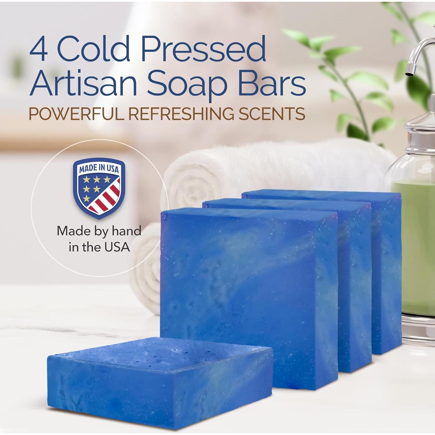 Juego de Jabones Artesanales Age of Sage - 4 Piezas Agua Fresca