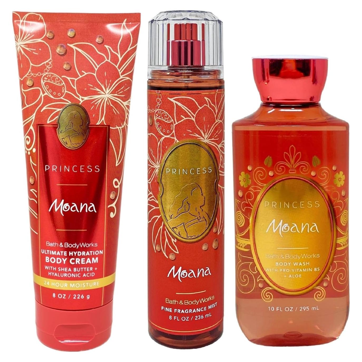 Set de Regalo Moana Edición Limitada Bath and Body Works - 3 Piezas
