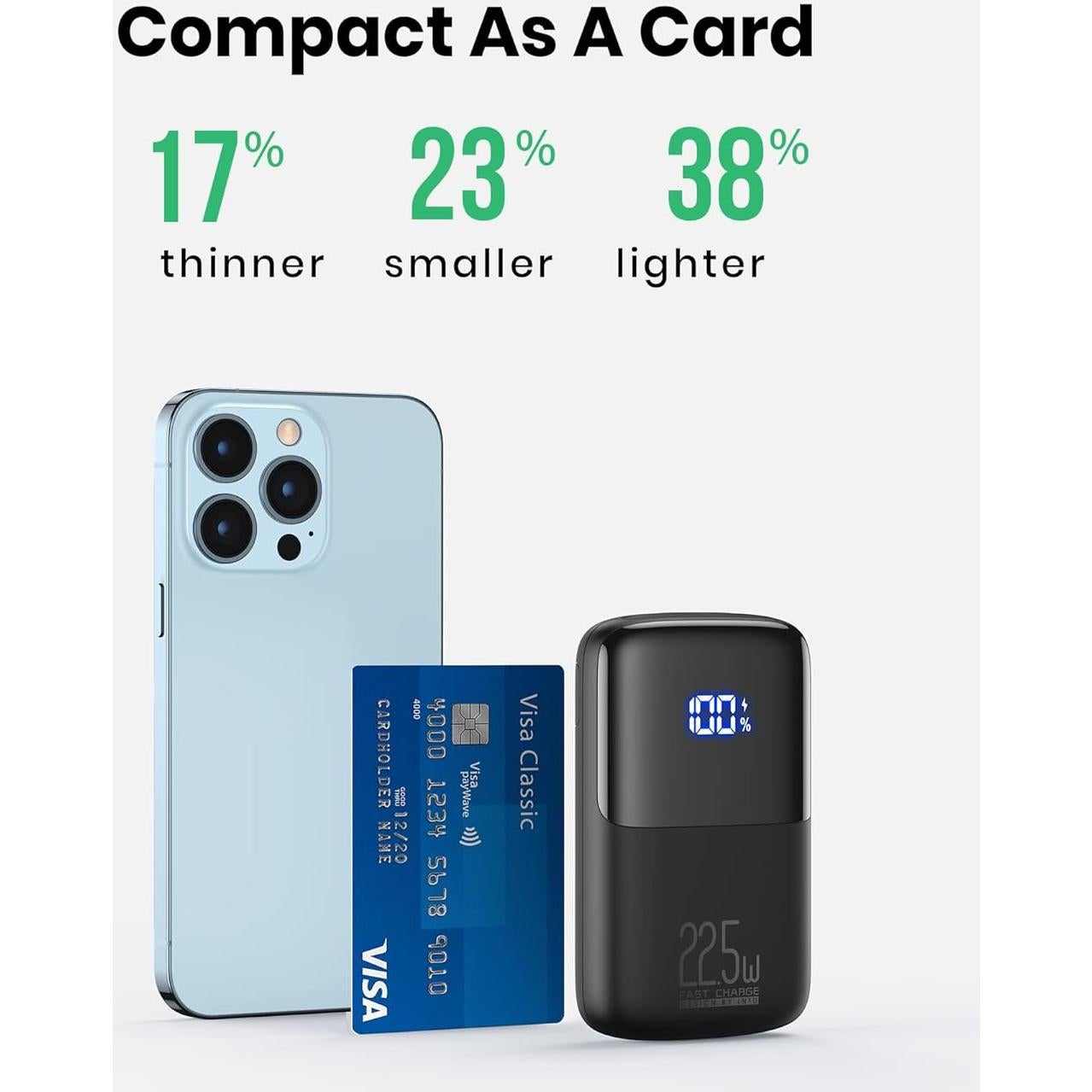 Cargador Portátil INIU 10000mAh 22.5W Carga Rápida USB-C