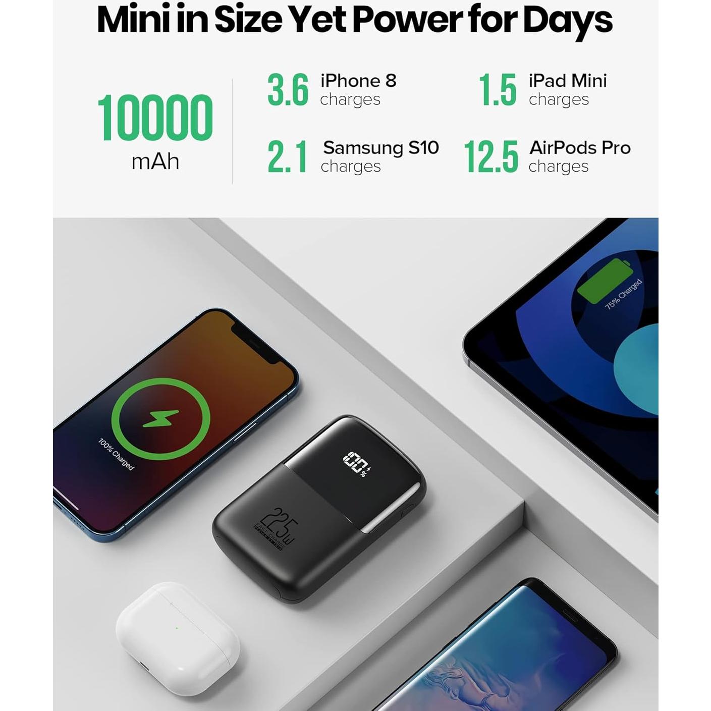 Cargador Portátil INIU 10000mAh 22.5W Carga Rápida USB-C