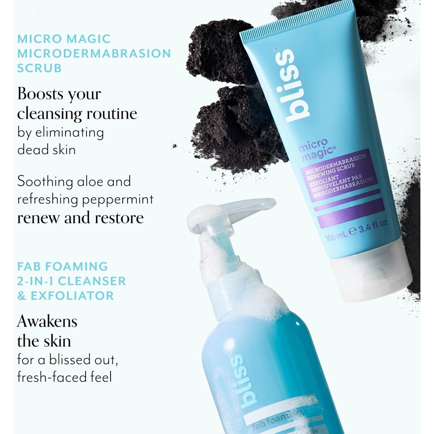 Exfoliante Facial Bliss Micro Magic 2-en-1 Limpiador 381g