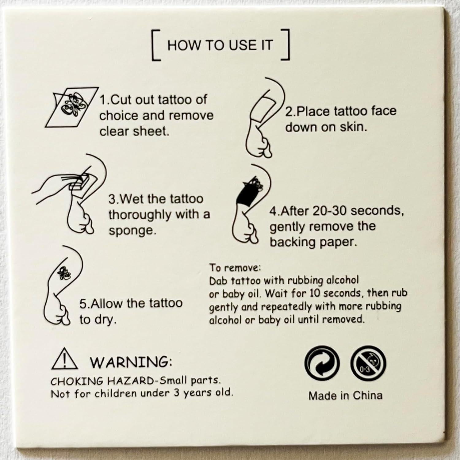 20 Hojas de Tatuajes Temporales Mario para Niños