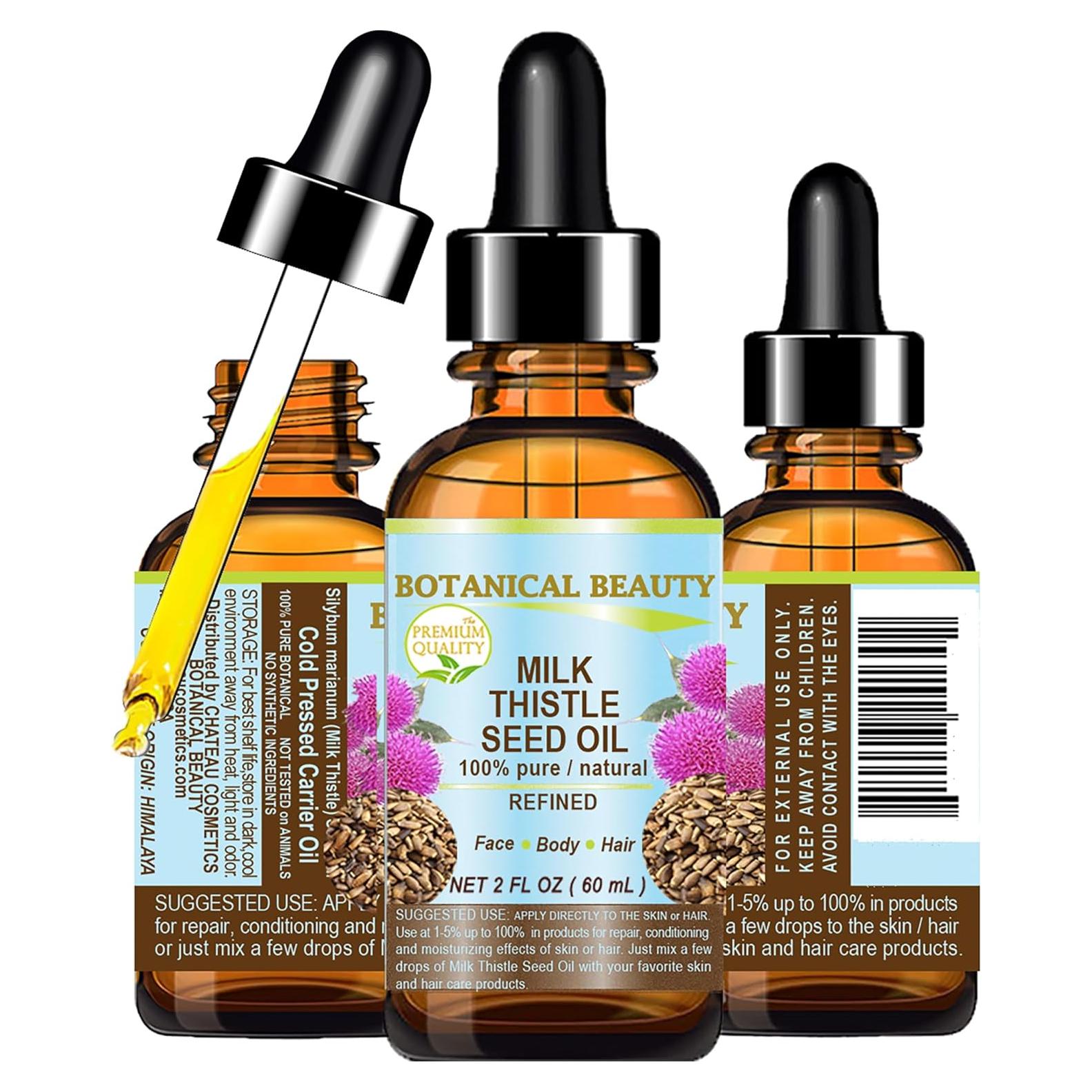 Aceite de Semilla de Cardo Lechoso 100% Puro 60 ml - Silybum marianum