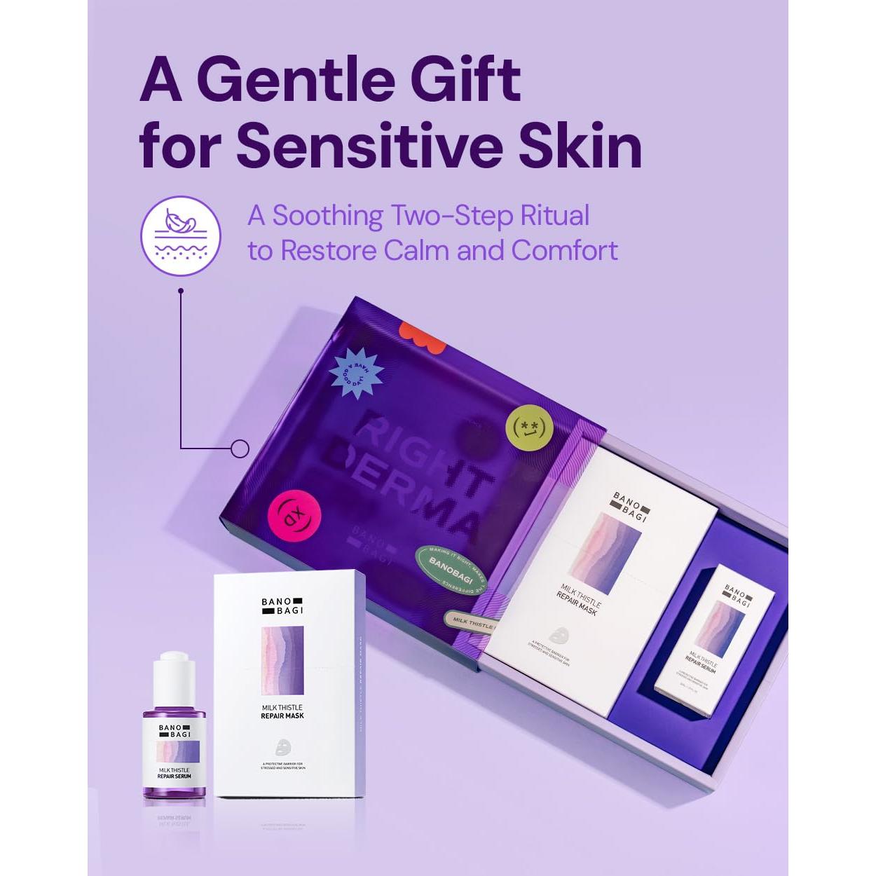 Kit de Cuidado de Piel Coreano Dermameal - Mascarilla y Suero