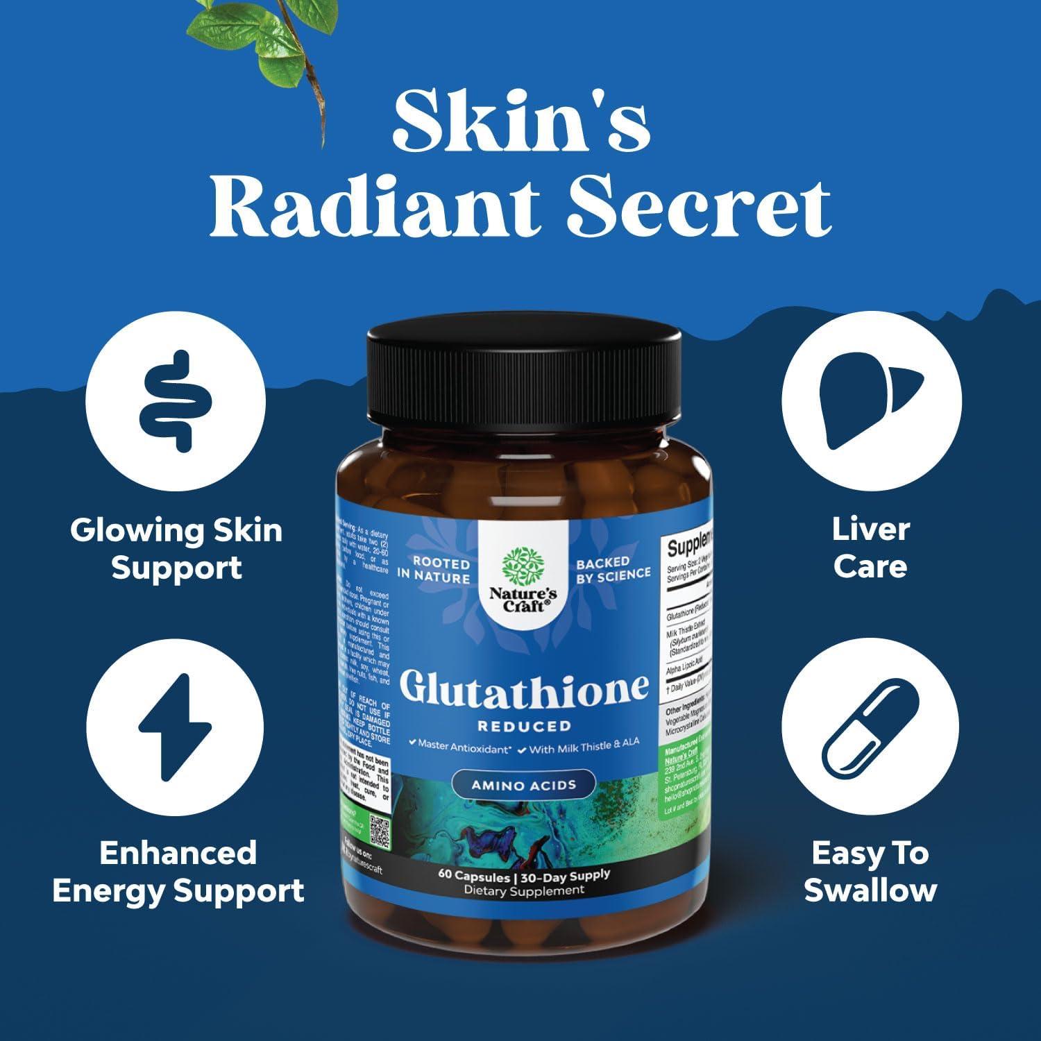 Suplemento de Glutatión 1000mg Natural Vore - 60 Cápsulas