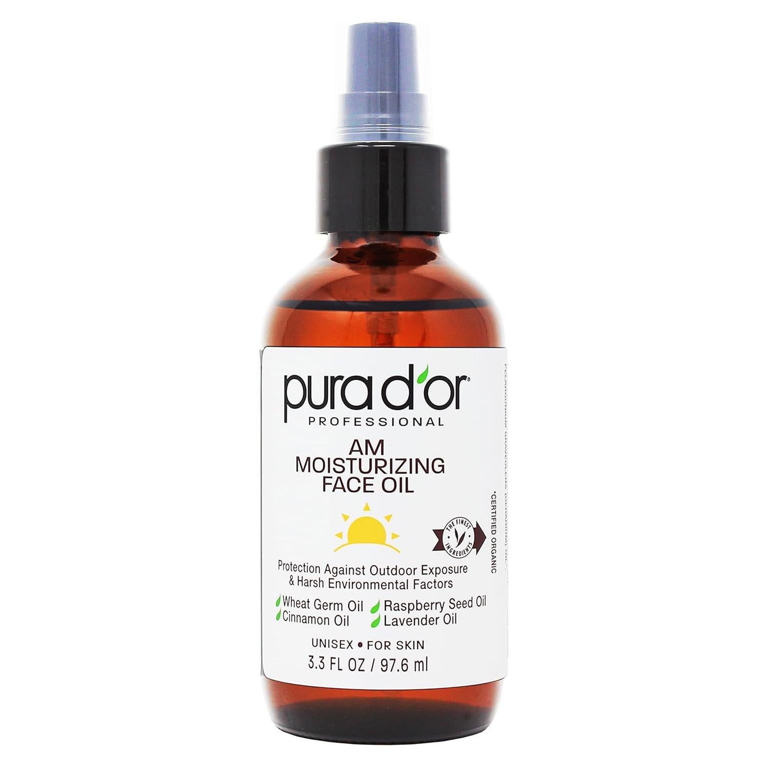 Aceite Hidratante Facial AM PURA D'OR 98 ml - Natural y Vegano